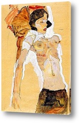  Женщина в красной юбке, 1914