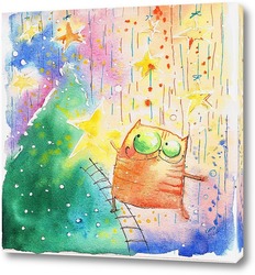   Постер звёздный кот