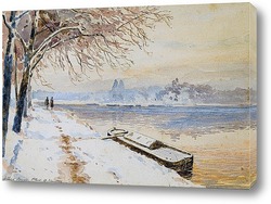   Картина Берег зимней реки