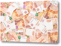   Постер Background of banknotes, Russian rubles