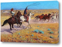   Картина Ловля лошадей