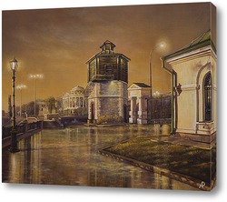   Постер Вечерний Екатеринбург, вид на Водонапорную башню