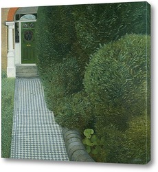   Постер Пейзаж с зелёной дверью