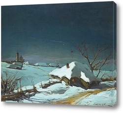   Постер Зимний пейзаж.