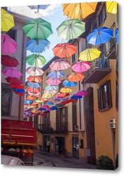   Постер Улочка с зонтиками