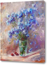   Картина Букет цветы  васильки
