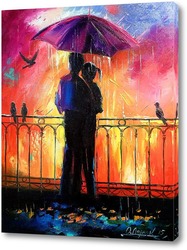    Влюбленные под зонтом