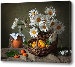  Натюрморт с букетом белых цветов