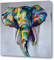   Постер Цветной слон