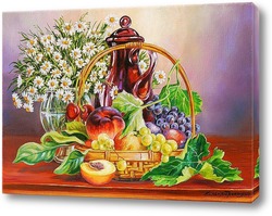   Постер Про фрукты в корзинке