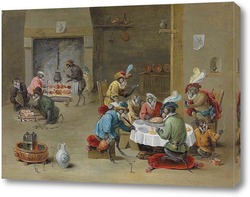   Картина Обезьяны на кухне