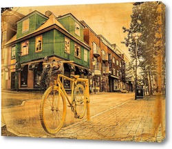   Постер Желтый велосипед