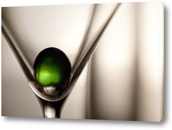   Постер Зеленый шарик и бокал