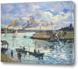   Картина Сцена на реке