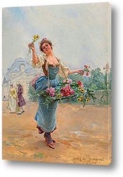   Картина Продавщица цветов
