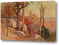   Постер Осень с видом на долину