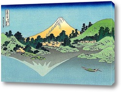   Постер Отражение Фудзи на поверхность воды, вид горы Мисака в Косю