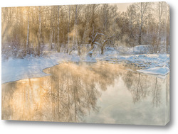   Постер Озеро в зимний мороз