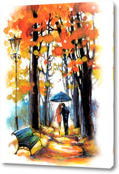   Картина Осень в парке
