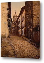  Постер Главная улица,Фуэнтеррабия, Испания. 1890-1900 гг