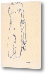   Картина Торс девушки на коленях, 1913