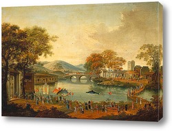   Картина Шествие на берегу озера