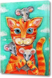   Постер Кошка и мышки