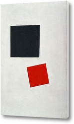   Постер Красный и черный квадрат