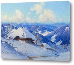  Картина День солнечной зимы в Шварцвальде.