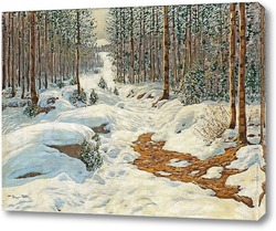   Постер Зимний лес