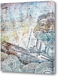   Постер Корабль на побережье
