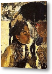   Постер Тюильри, женщина с зонтиком (1877)