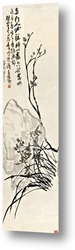   Постер Орхидея и камень