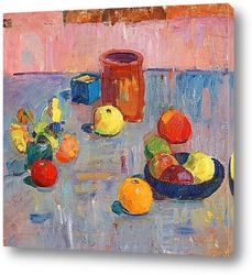   Постер Натюрморт с фруктами и горшом