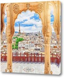   Постер Панорамный вид на Париж