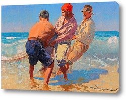   Постер Три рыбака