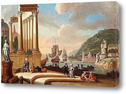   Картина Восточный порт с купцами