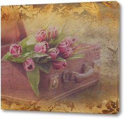   Постер Тюльпаны в чемодане