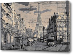   Постер Улица старого Парижа