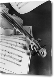   Постер Скрипка и ноты
