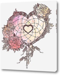   Постер Сердце с цветами