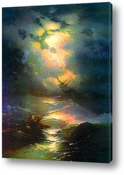   Картина Буря на Северном море,1865