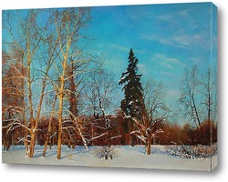   Картина Деревья в снегу .Мариенбург. Гатчина. 
