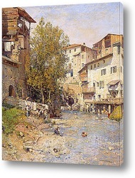   Картина Пейзаж с деревни на окраине Рима