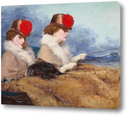   Картина Две дамы в карете