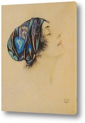   Картина Молодая женщина в профиль, в тюрбане 