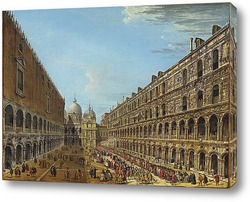   Постер Шествие во дворе Дворца дожей, Венеция