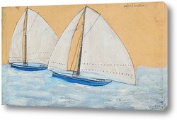   Постер Две парусные лодки