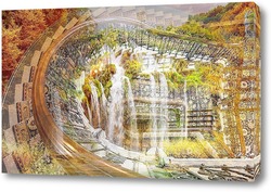   Постер Осенние водопады