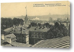    Вид на Петропавловскую крепость с крыш окрестных домов